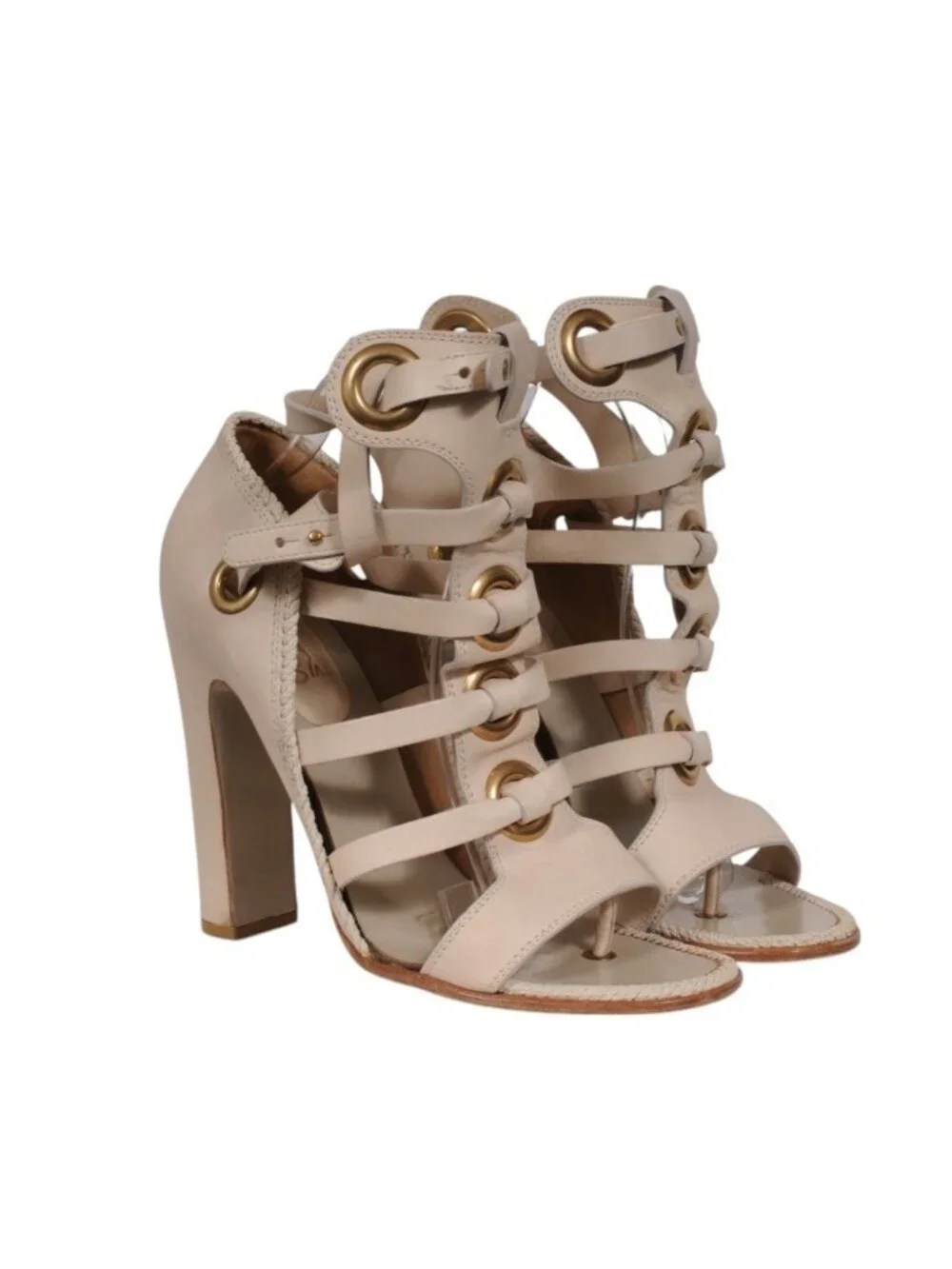 Salvatore Ferragamo Women Shyla Gladiator Heels Size US 11 EU 41 Tan
